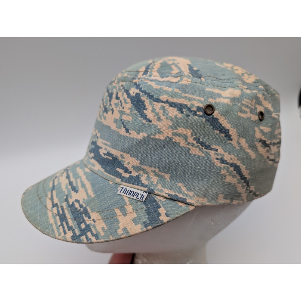 Trooper Air Force Digital Camo Military Cap Blue Tan Adjustable Hat